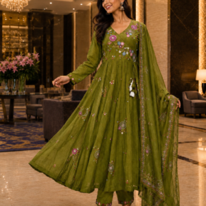 Pastel Green Anarkali Set