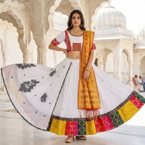 White Premium Garba Set