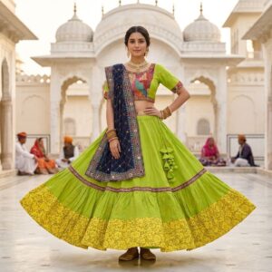 Green Festive Chaniya Choli