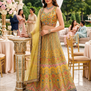 Sunlit Royal Yellow Embroidered Lehenga Set