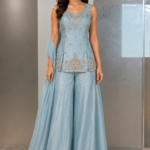 Sky Blue Noor Palazzo Set (Color Available)