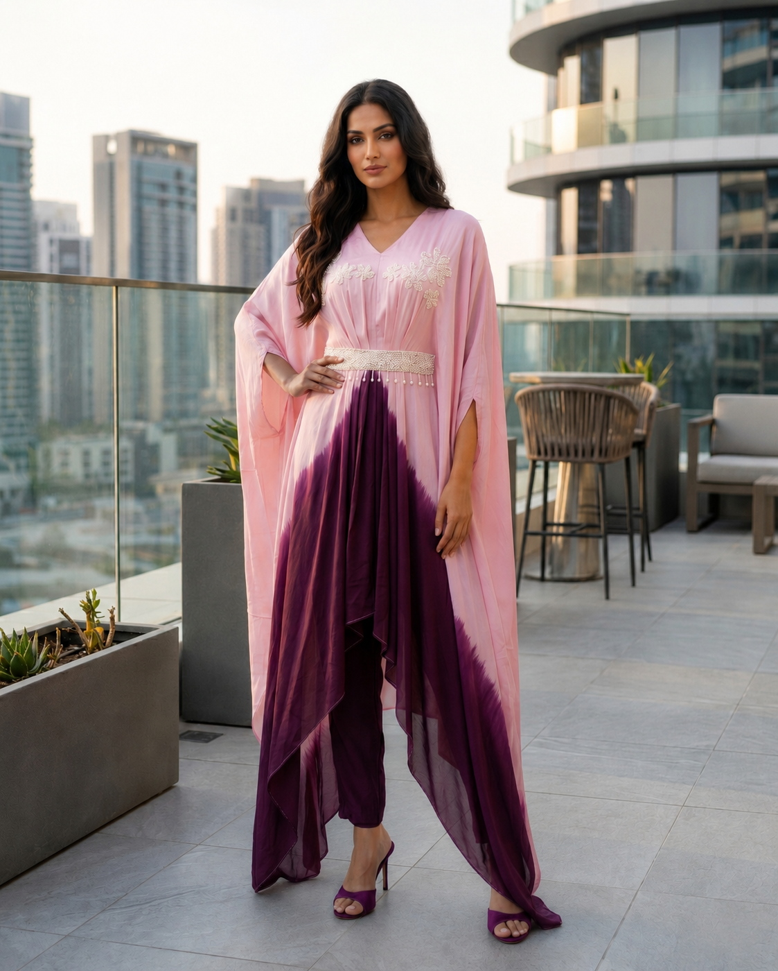 Blush Orchid Kaftan Co-Ord Set
