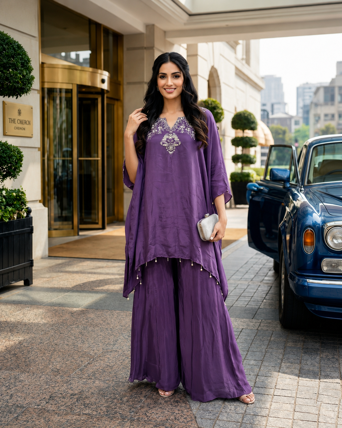 Royal Amethyst Kaftan Co-Ord Set