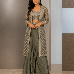 Olive Luxe Drape Co-Ord Set (Colors Available)
