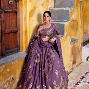 Golden Sequins Lehenga Set