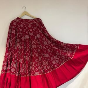 Ruby Red Navratri Lehenga Set