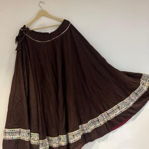 Midnight Mocha Mirrorwork Lehenga Set