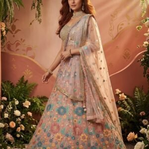 Pastel Bloom Designer Lehenga Set