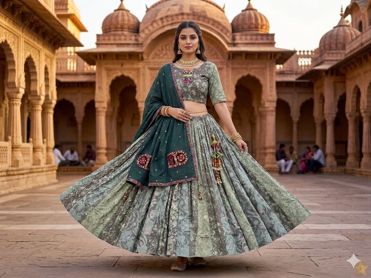 Neelkamal Vintage Garden Lehenga Set
