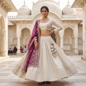 Ivory Vasundhara Bridal Lehenga Set